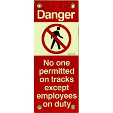 SIN-1211B - Danger-No one permitted ... - with pictograph